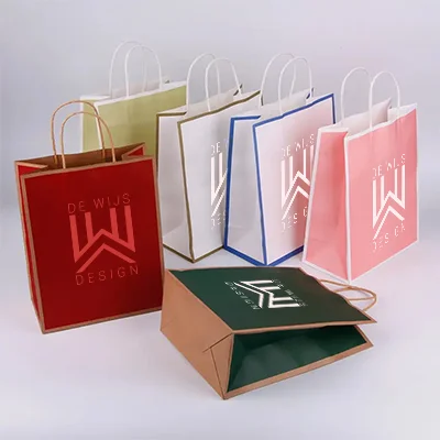 Custom Printed Paper Bags Wholesale China Personalized Paper Bags in Bulk with Logo